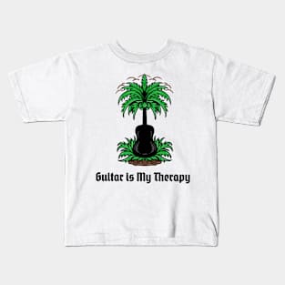 Guitar is my therapy Kids T-Shirt